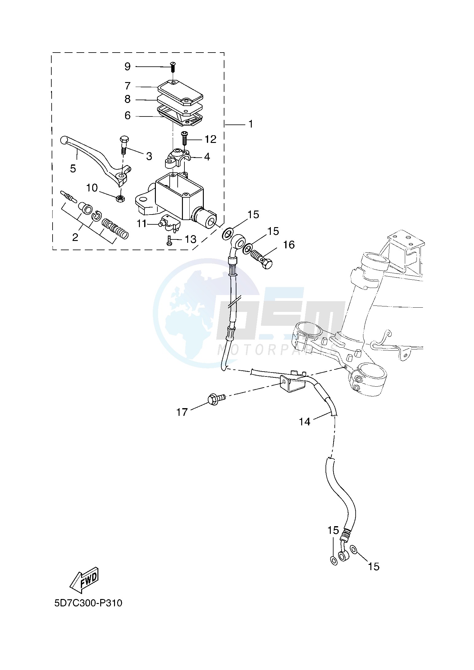 FRONT MASTER CYLINDER image