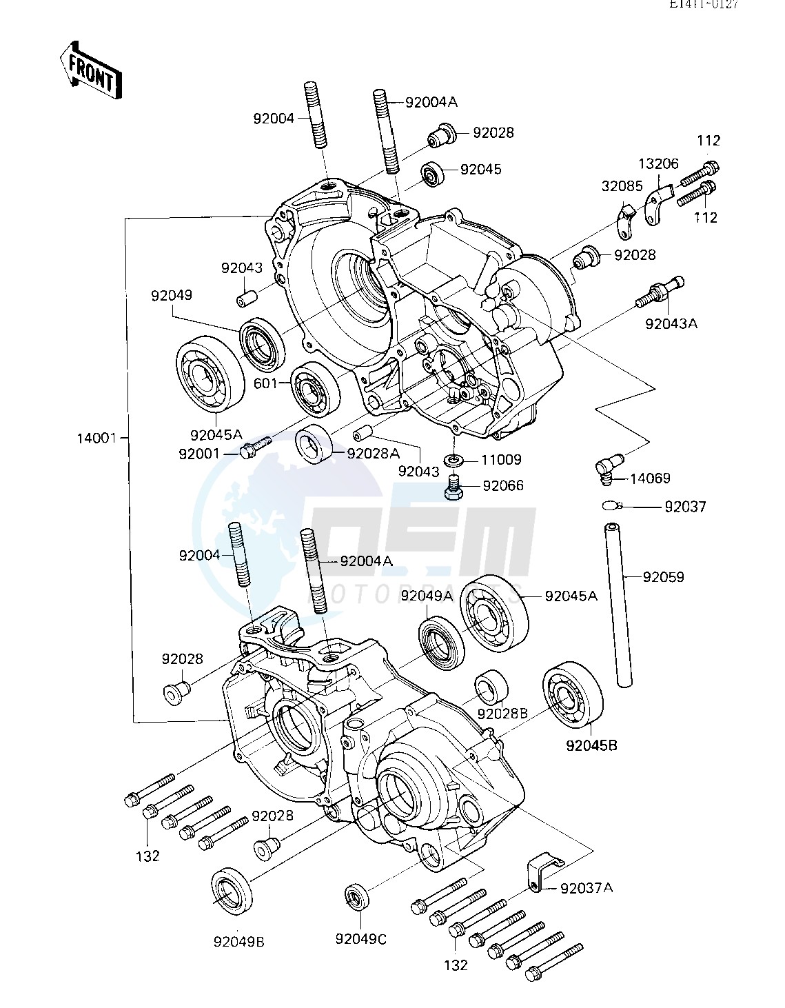 CRANKCASE -- 84 A1- - blueprint