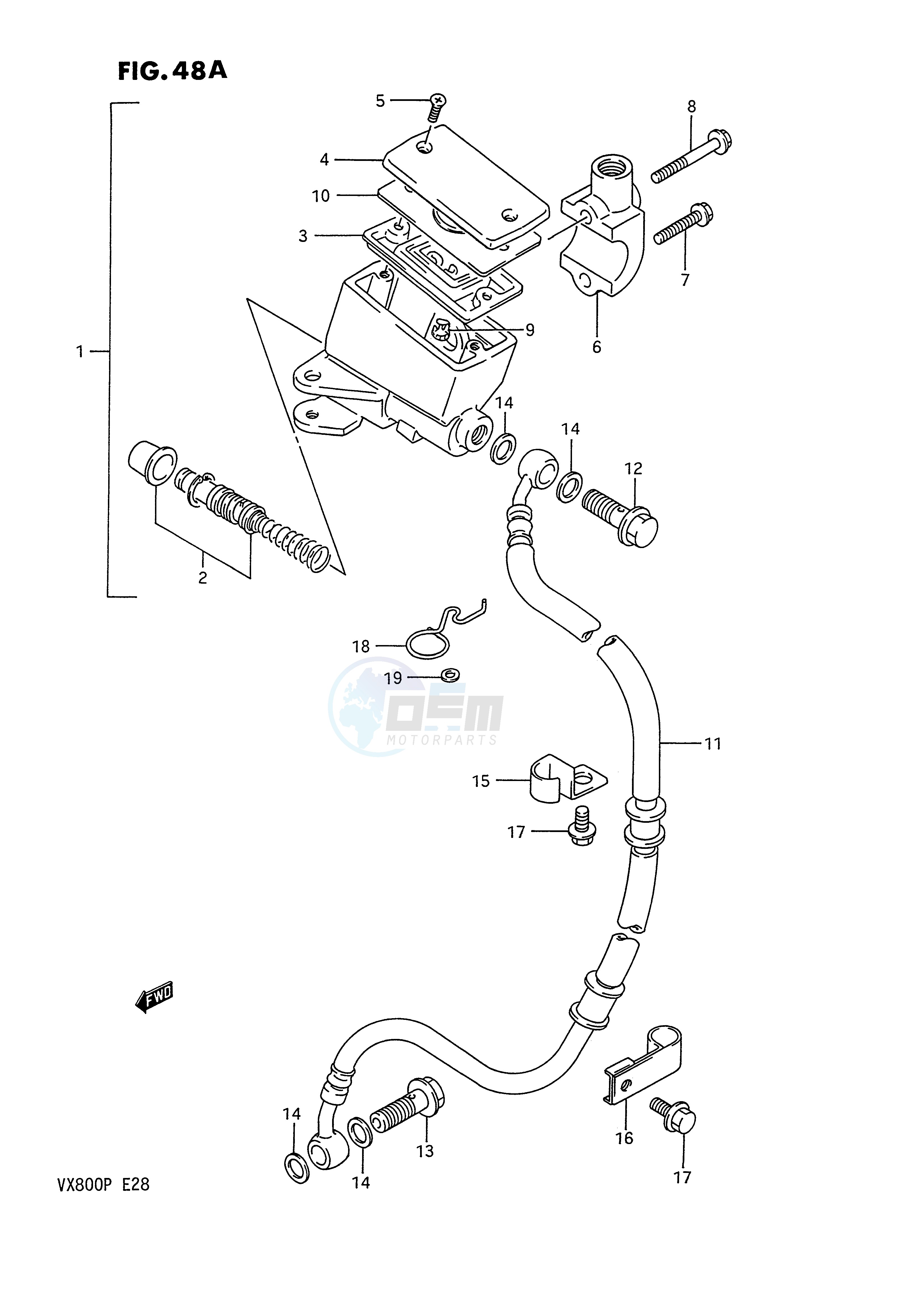 FRONT MASTER CYLINDER (MODEL P) image