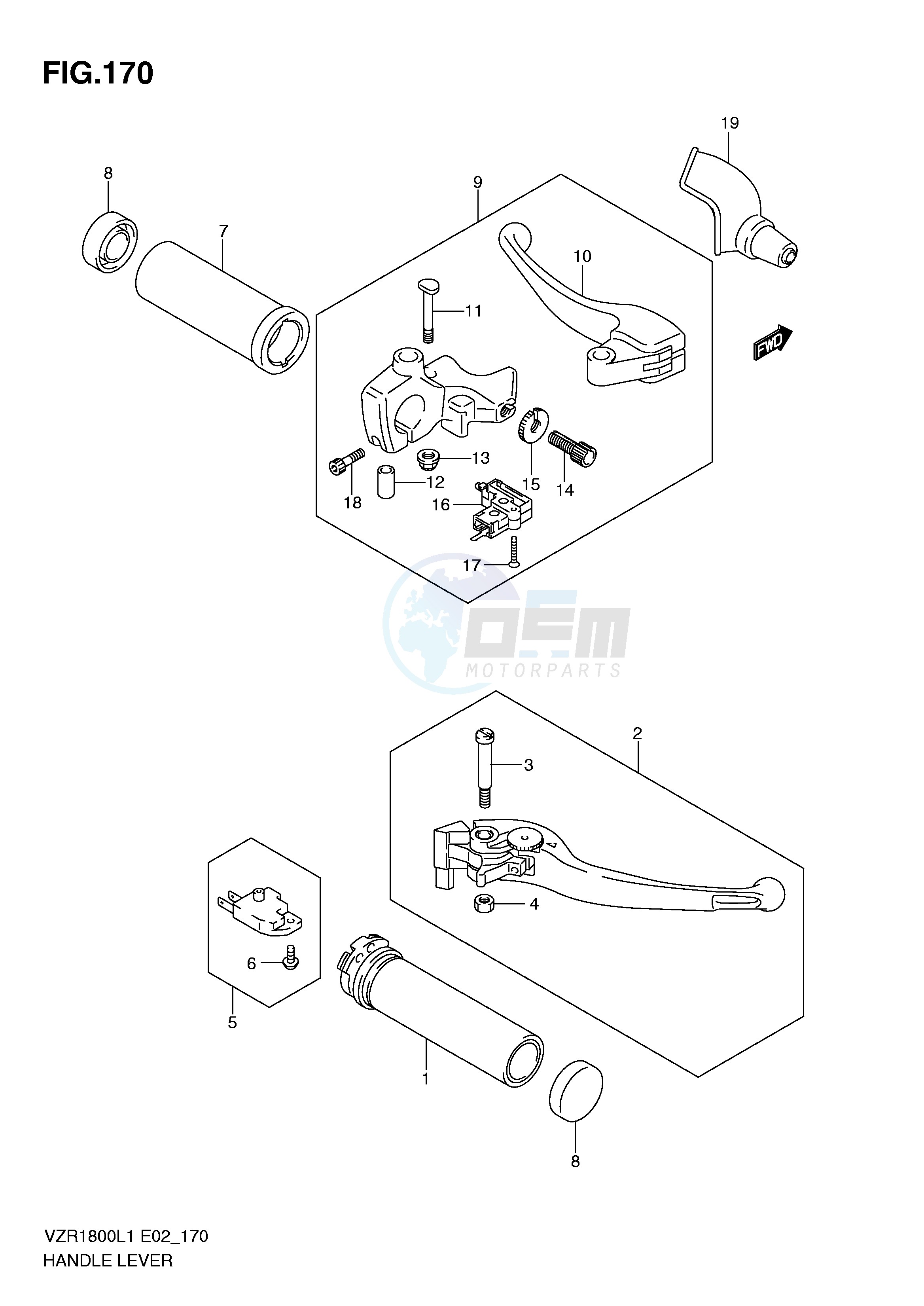 HANDLE LEVER (VZR1800UFL1 E19) image