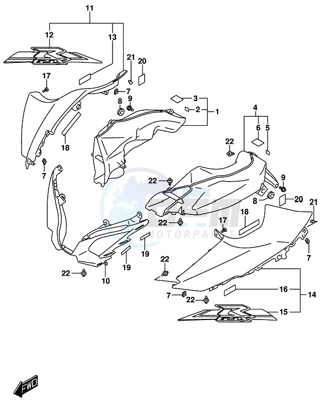 AIR INTAKE PIPE (GSX-R1000RZL8 E21) image