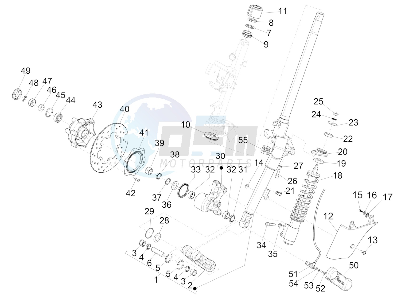 Fork/steering tube - Steering bearing unit image