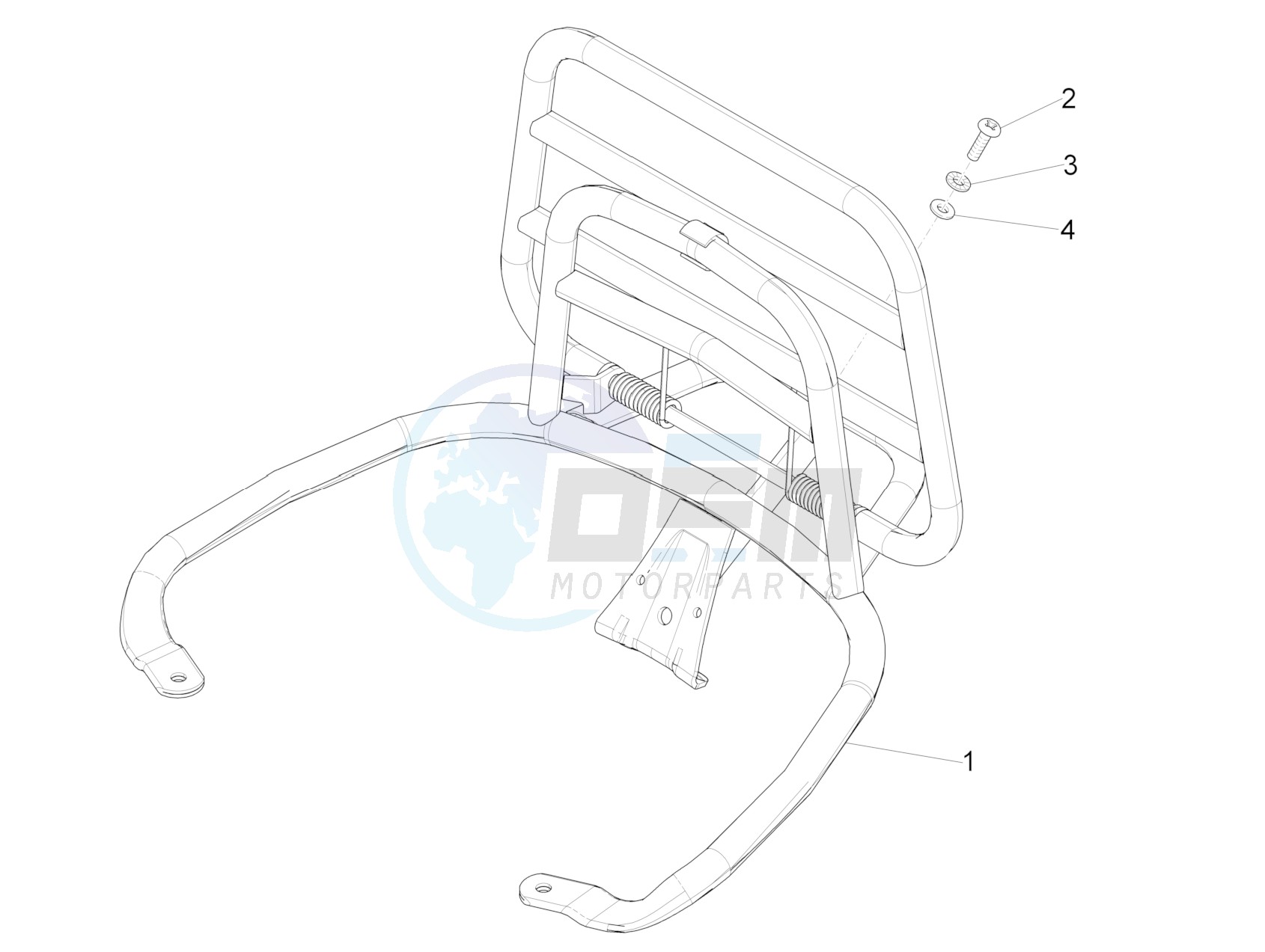 Rear luggage rack blueprint