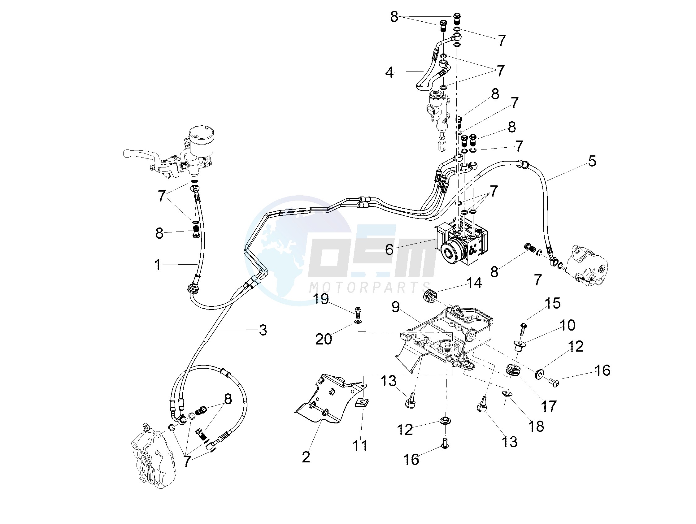 ABS brake system blueprint