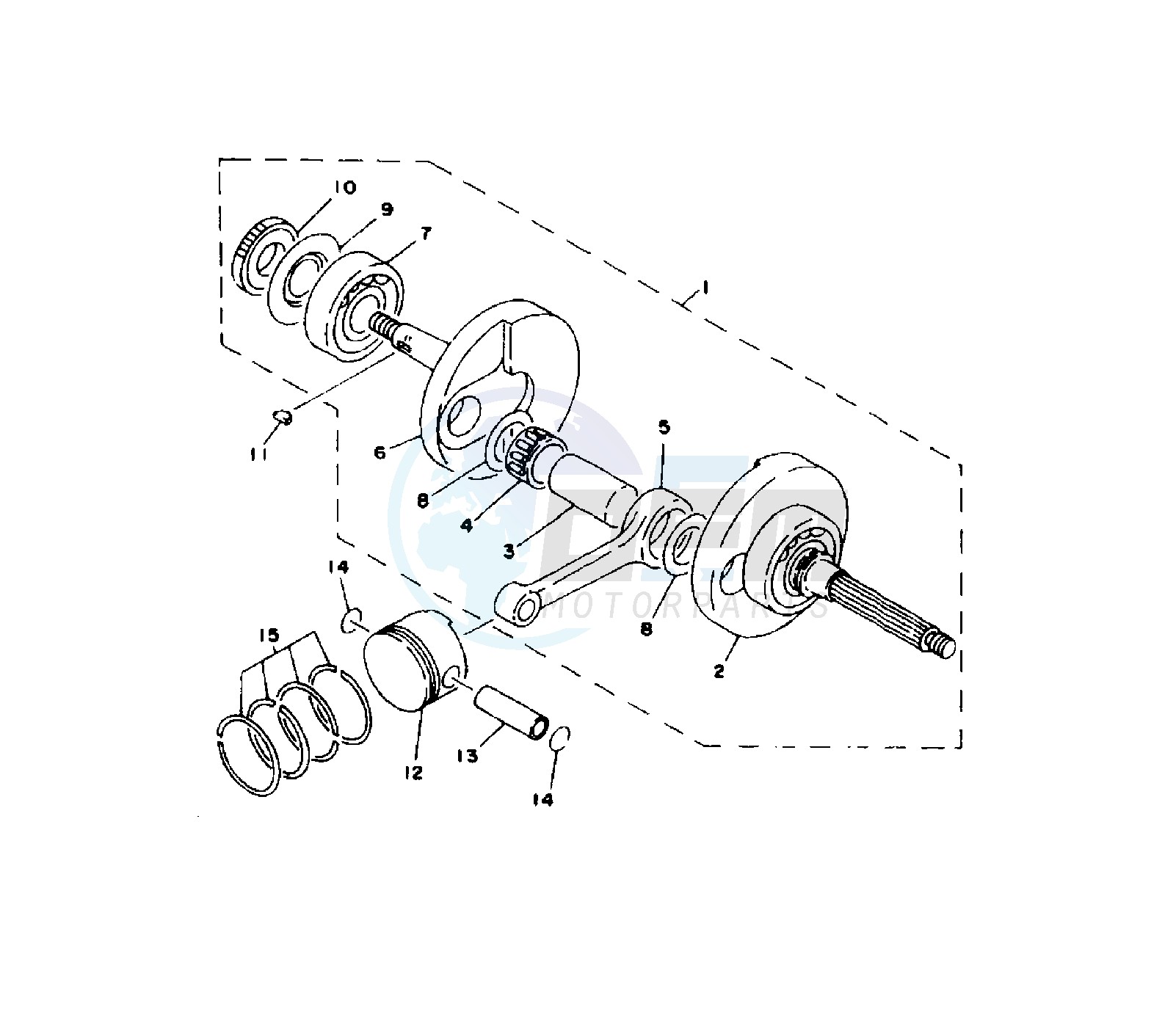 CRANKSHAFT AND PISTON image