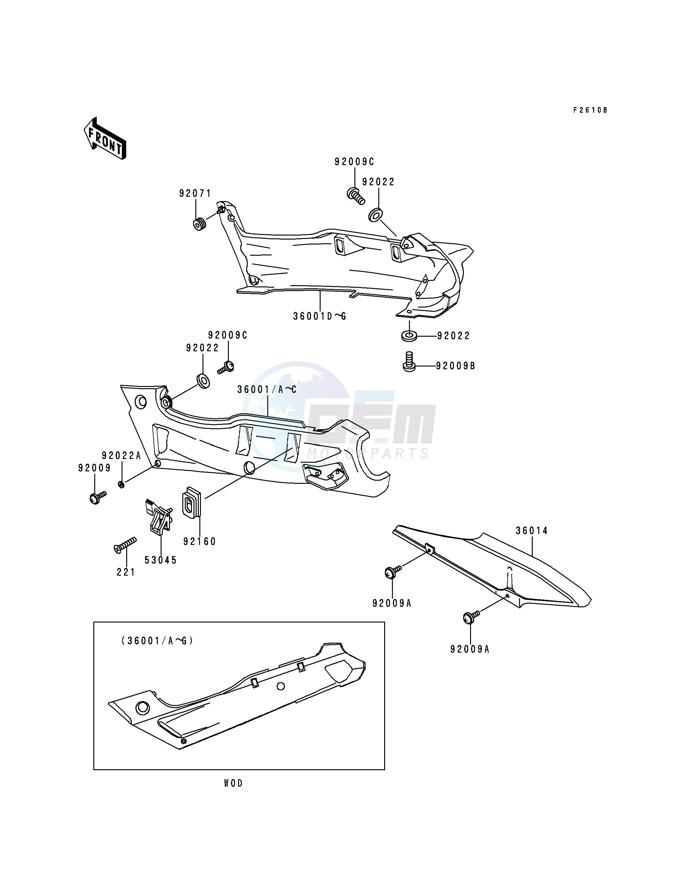 SIDE COVERS_CHAIN COVER -- ZX600-E6- - blueprint