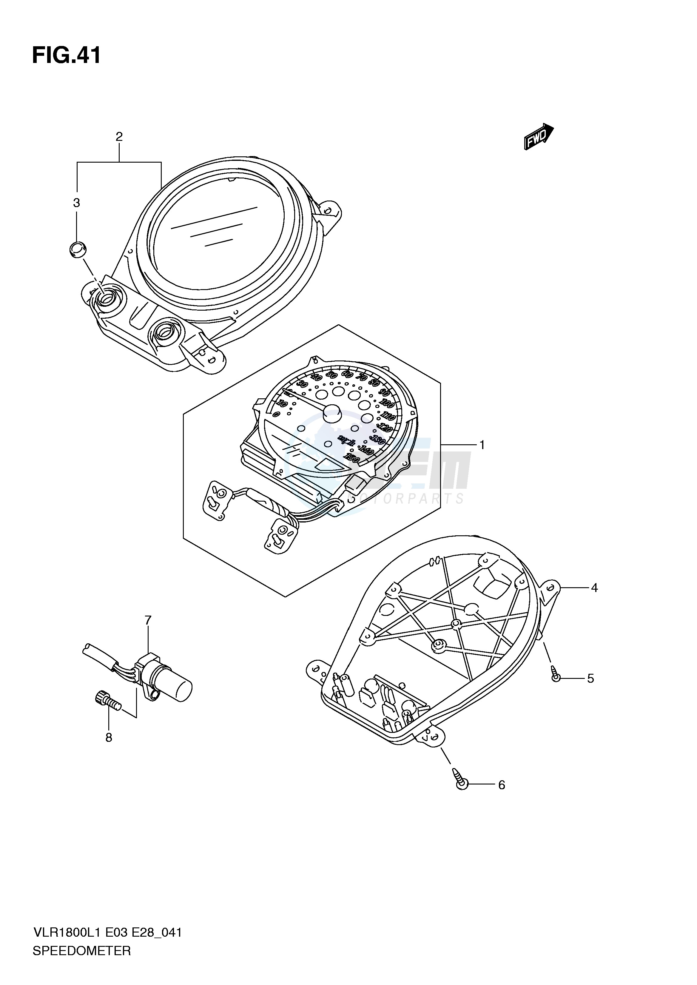 SPEEDOMETER (VLR1800L1 E3) image