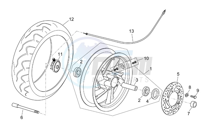 Front wheel blueprint