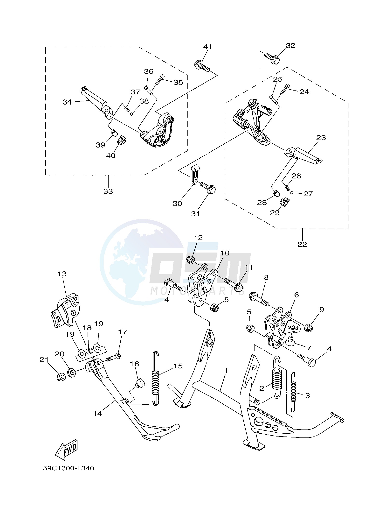 STAND & FOOTREST blueprint