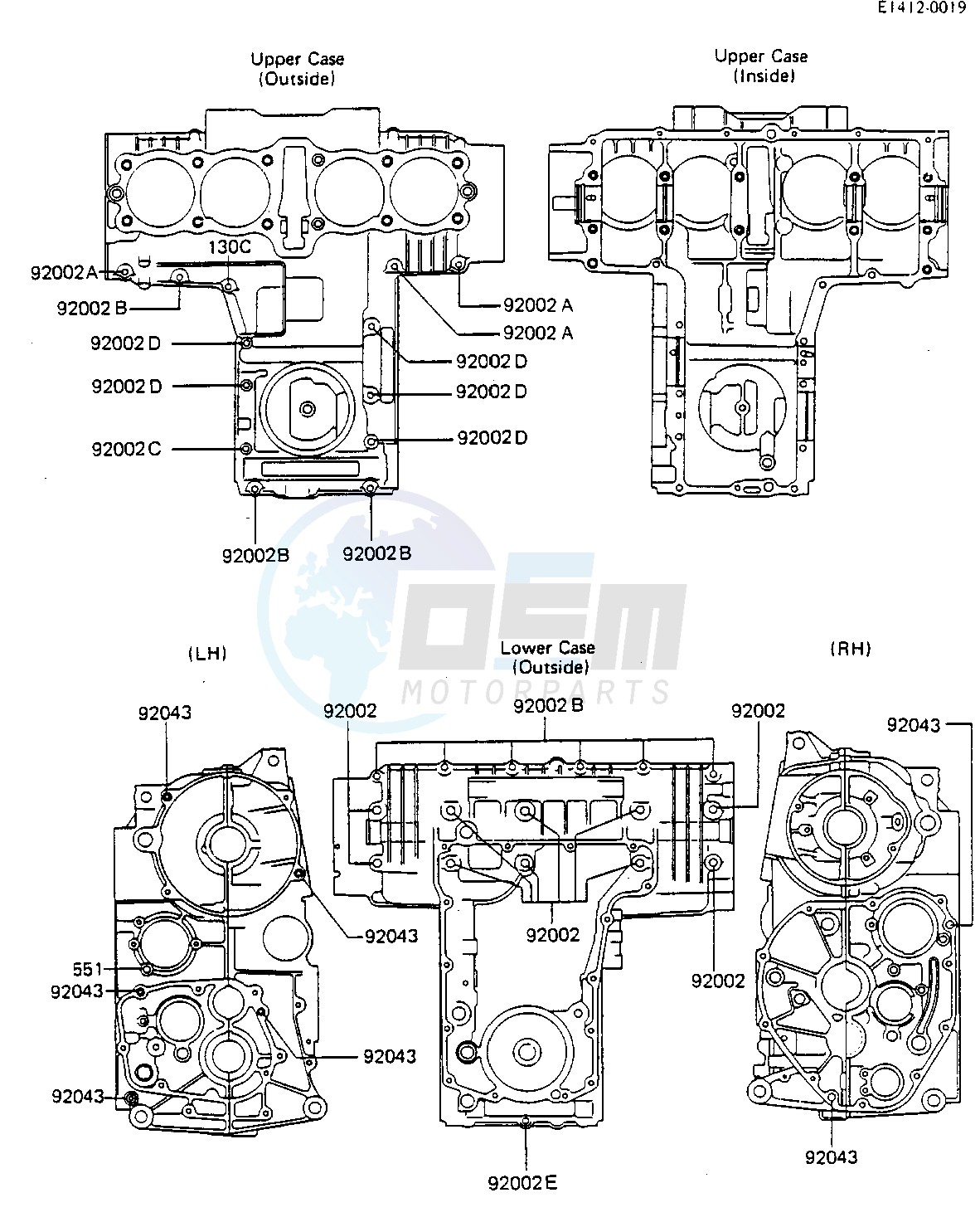 CRANKCASE BOLT & STUD PATTERN image