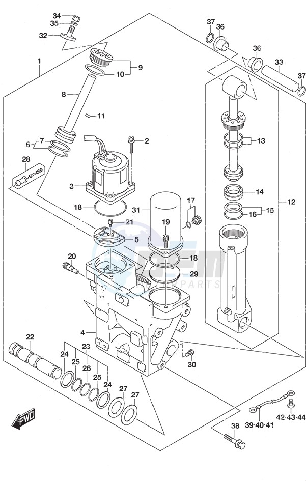 Trim Cylinder w/Transom (X or XX) blueprint