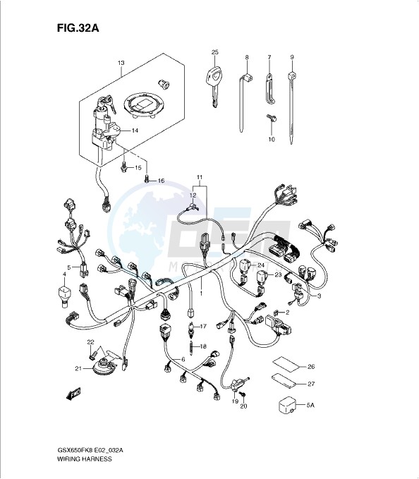 WIRING HARNESS (GSX650FA/FUA) image