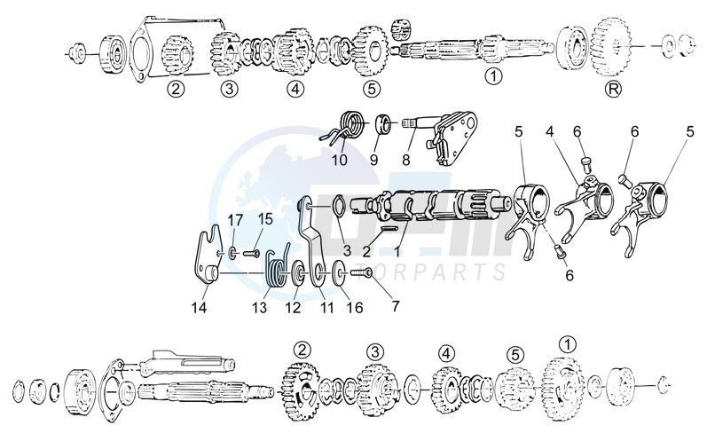 Gear box selector blueprint