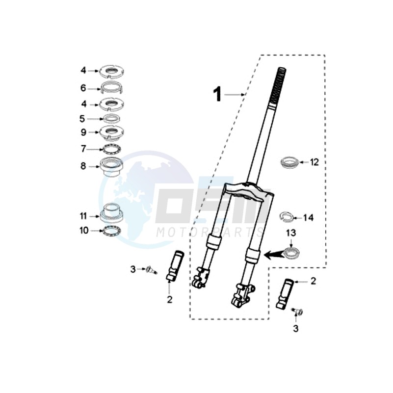 FRONT FORK / STEERINGHEAD image