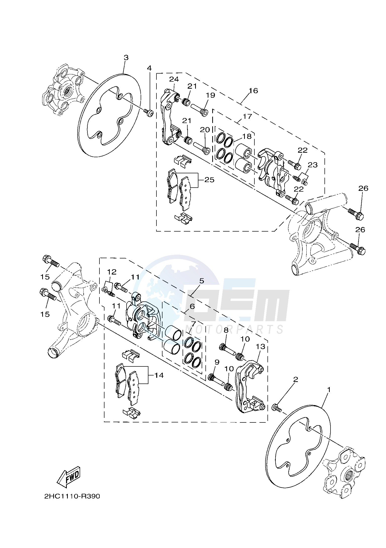 REAR BRAKE CALIPER image