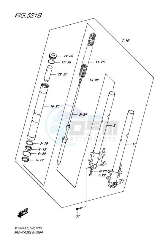 FRONT FORK DAMPER (UK) image