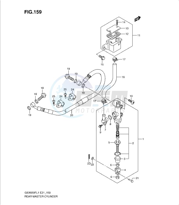 REAR MASTER CYLINDER (GSX650FL1 E24) blueprint