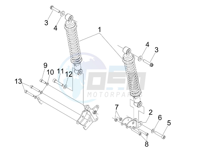 Rear suspension - Shock absorbers image