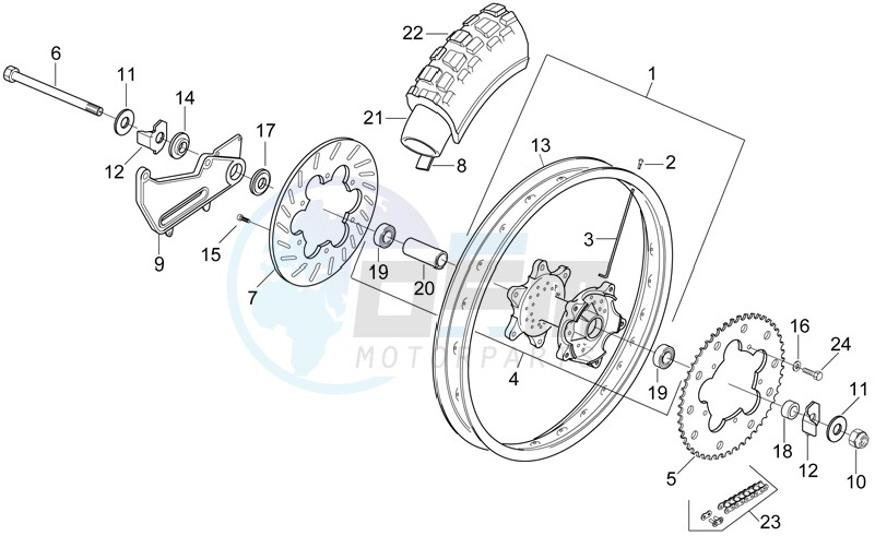 Rear wheel - Enduro blueprint