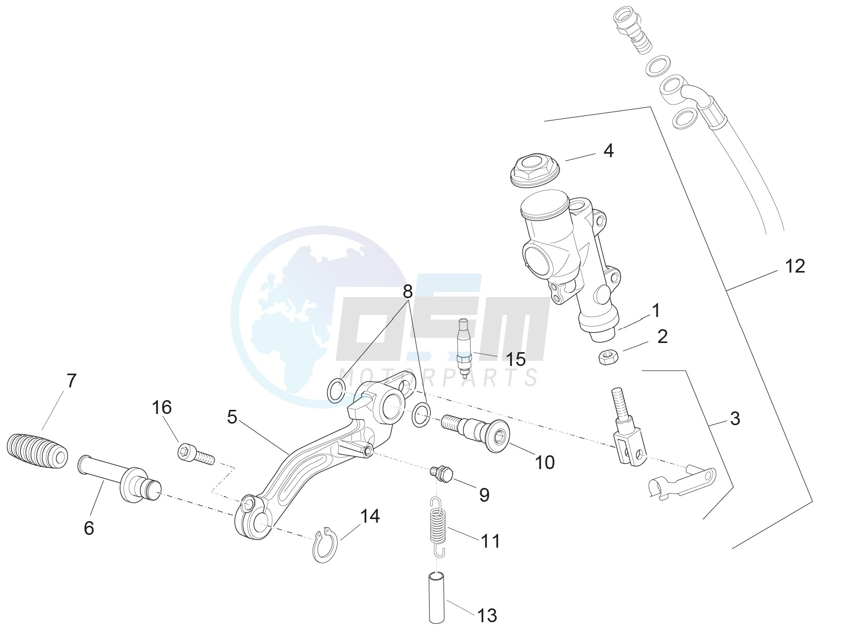 Rear master cylinder image