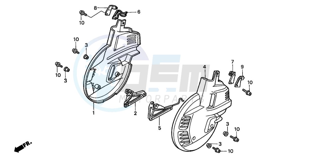 FRONT WHEEL COVER (CL1500AW/SEW) blueprint