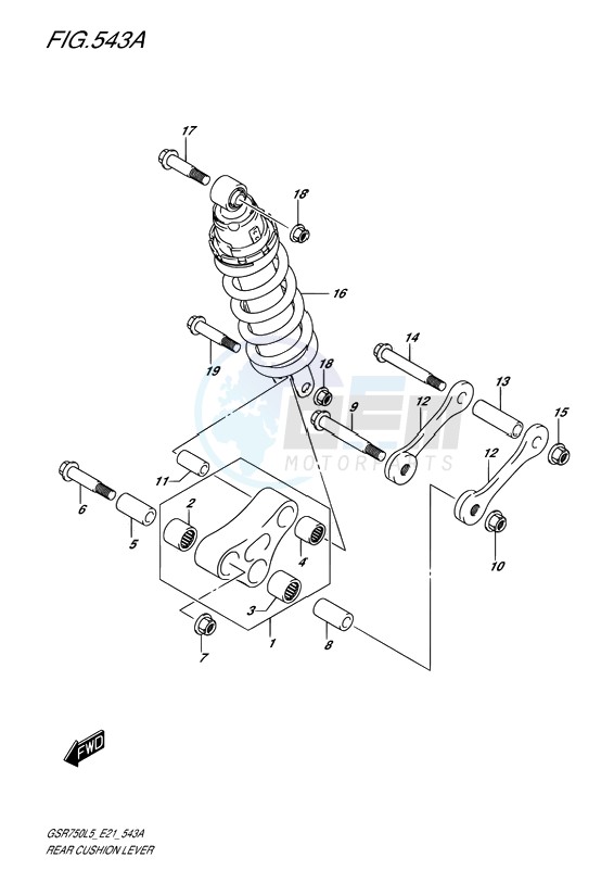 REAR CUSHION LEVER image