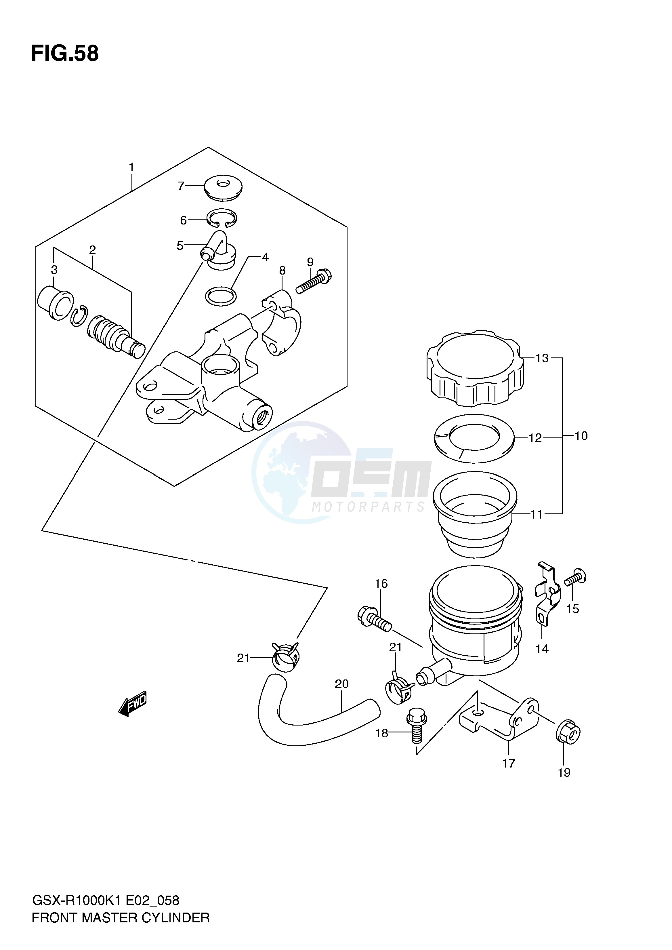 FRONT MASTER CYLINDER image