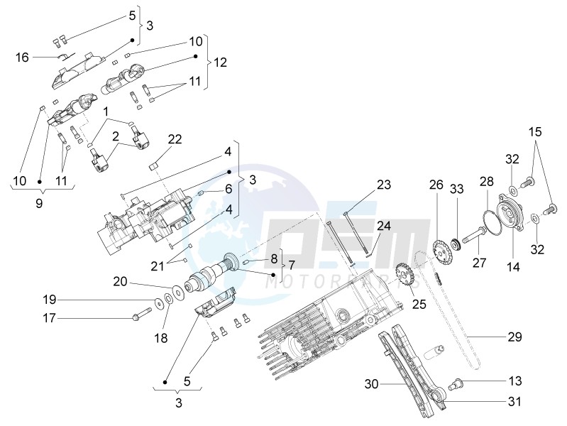 RH cylinder timing system image