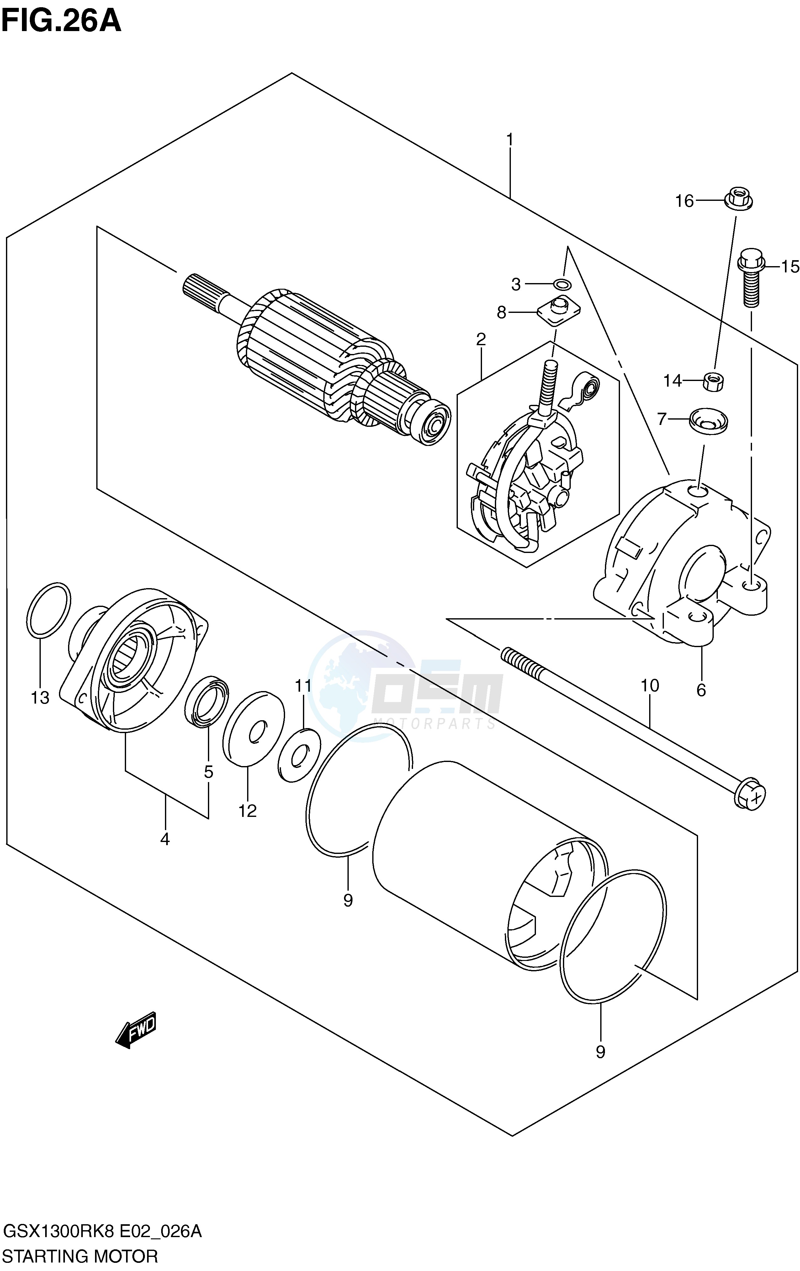 STARTING MOTOR (MODEL K9 E14,MODEL L0) blueprint
