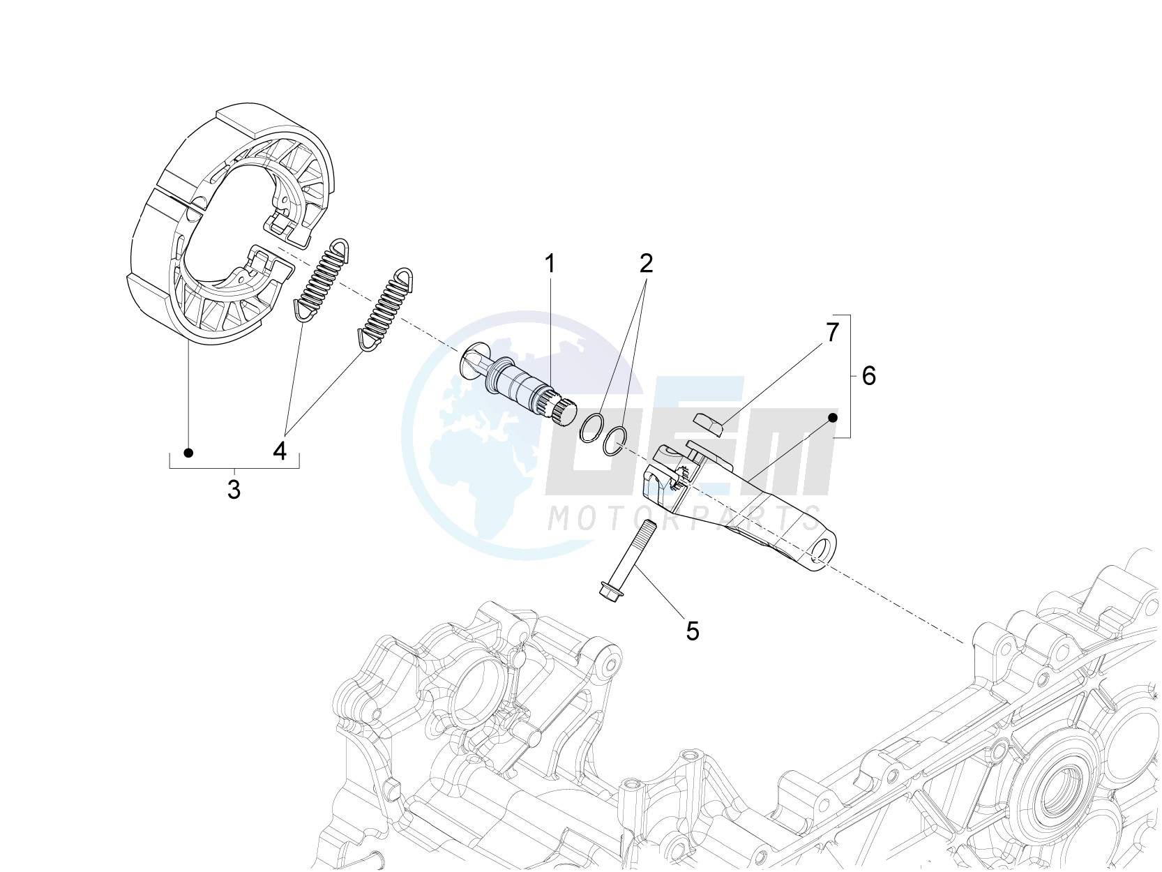 Rear brake - Brake jaw image