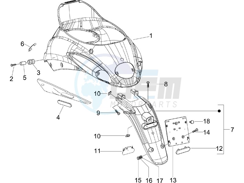 Rear cover - Splash guard image