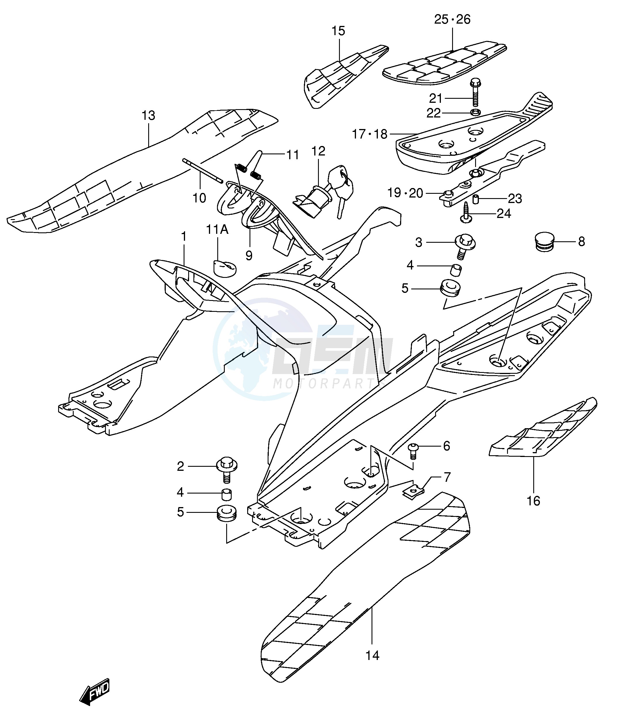 REAR LEG SHIELD (MODEL X) blueprint