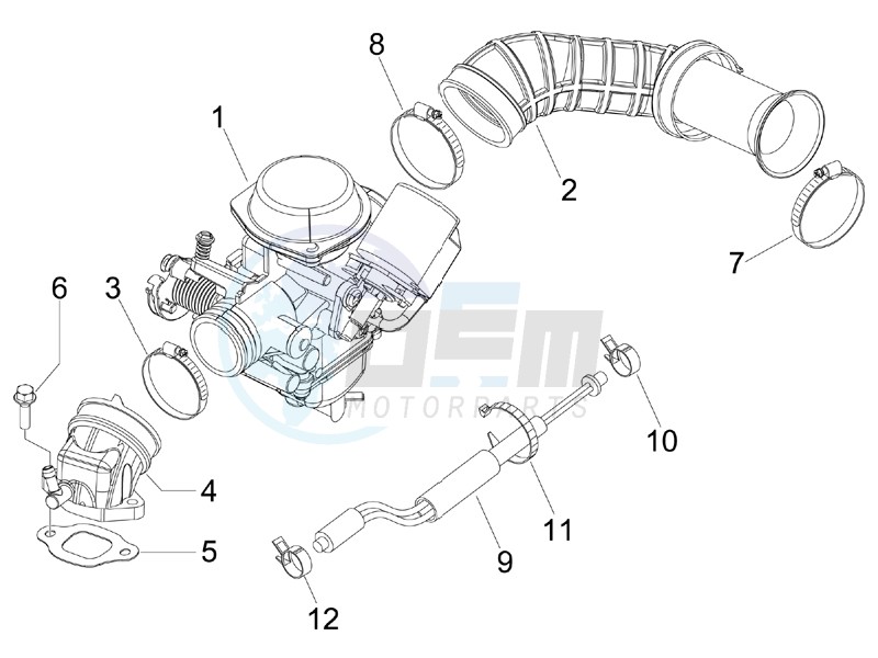 Carburettor  assembly - Union pipe image