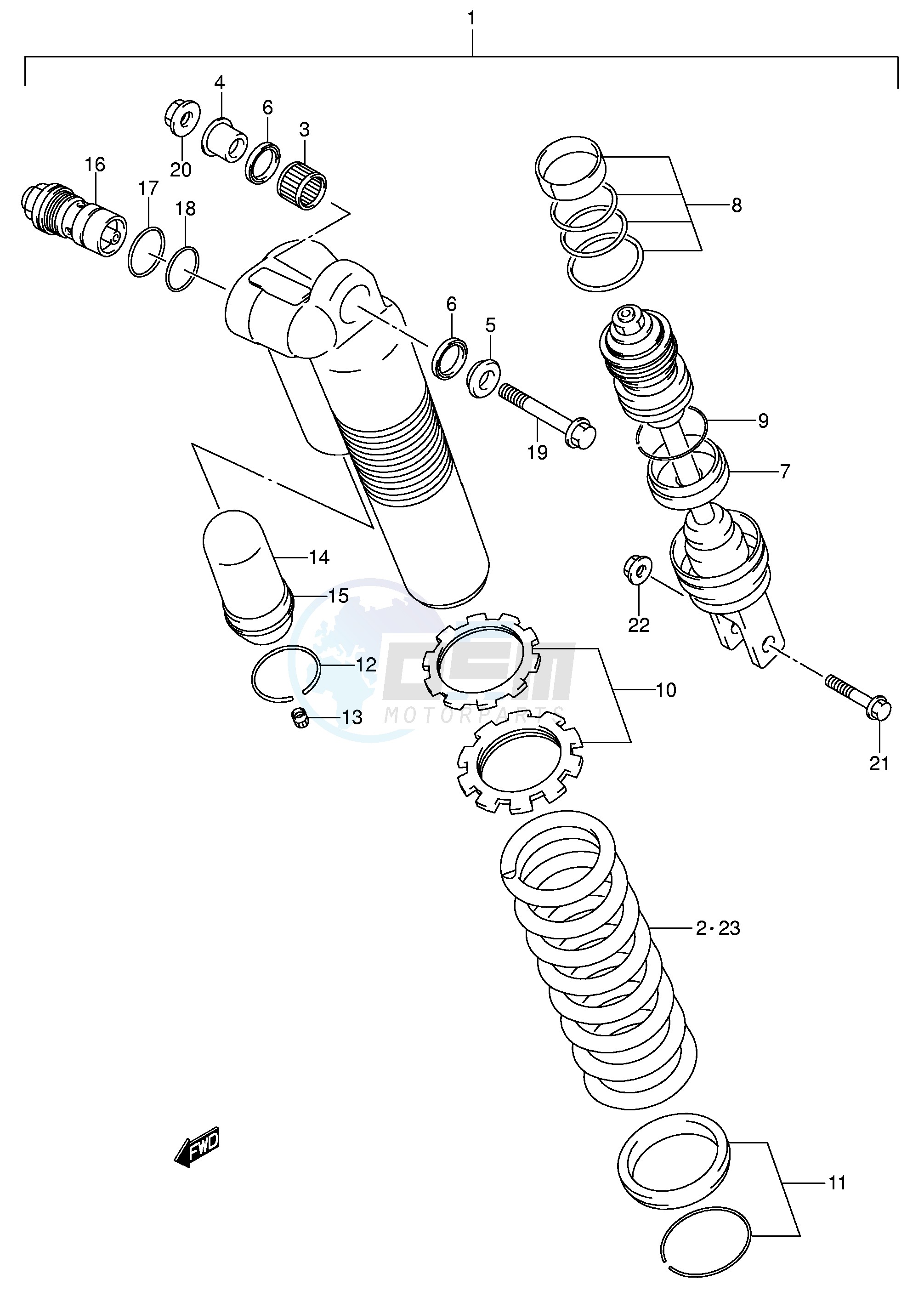 REAR SHOCK ABSORBER (MODEL K5) image