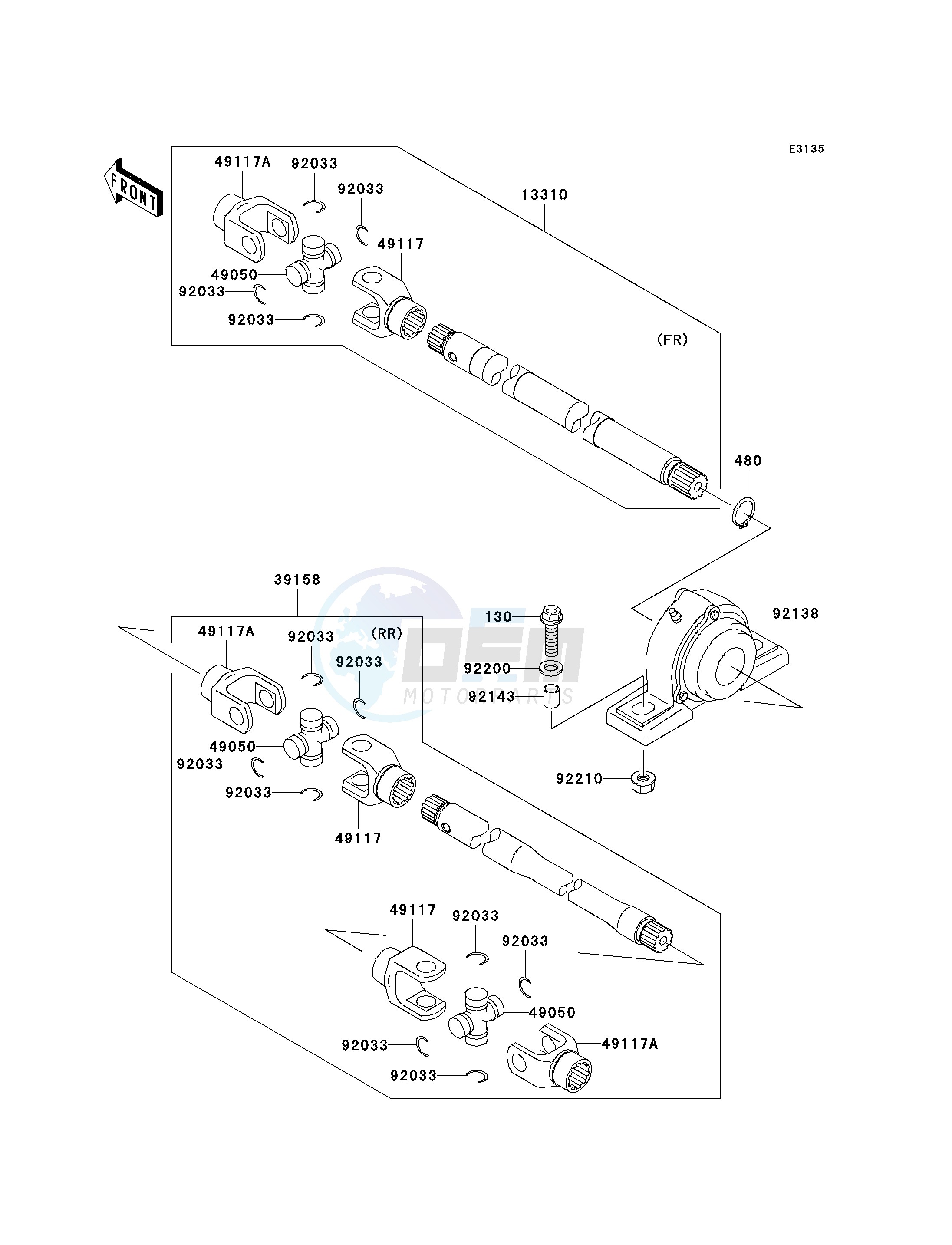 DRIVE SHAFT-PROPELLER blueprint