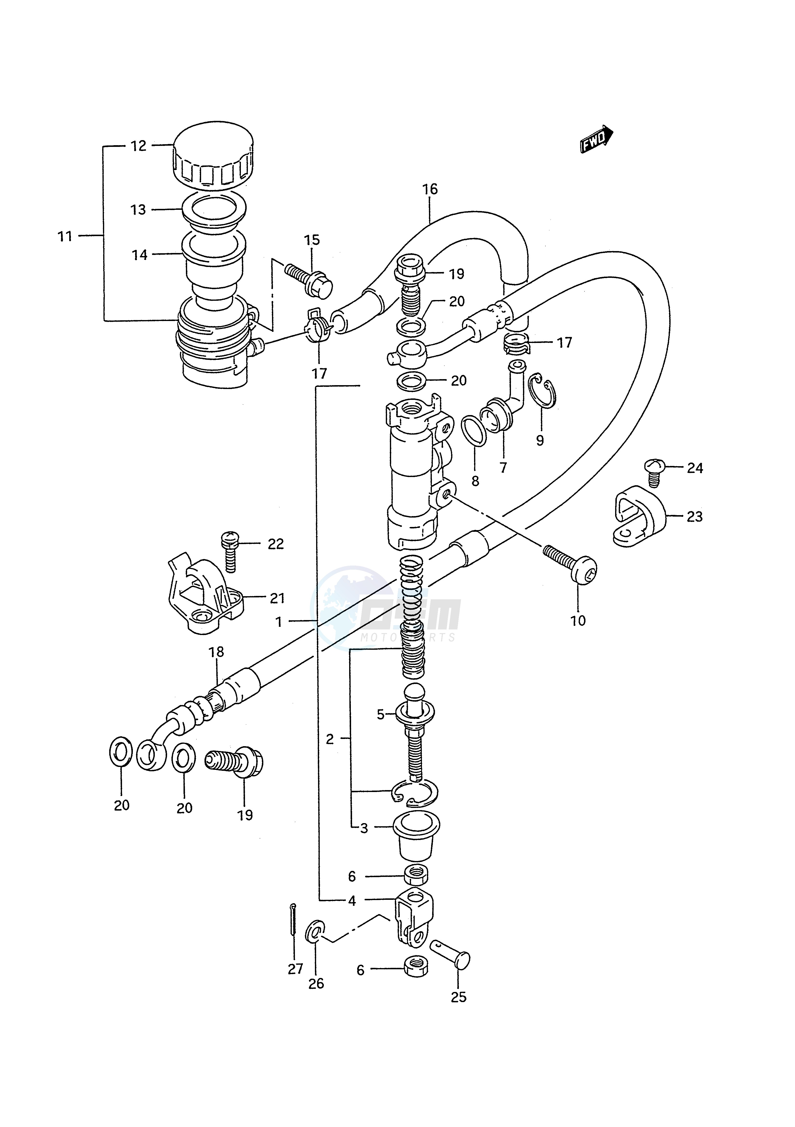 REAR MASTER CYLINDER blueprint