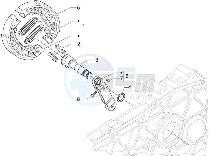 Rear brake - Brake jaw image