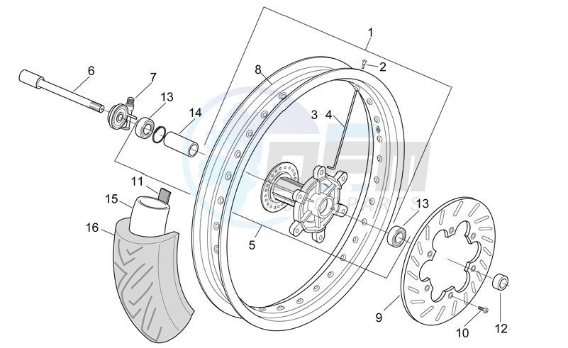 Front wheel - Supermotard image