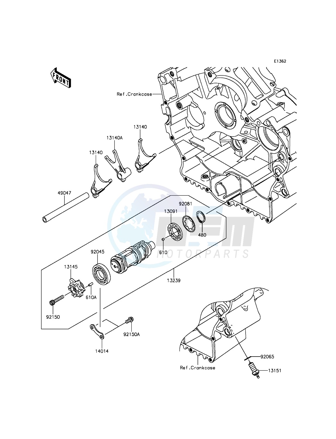 Gear Change Drum/Shift Fork(s) image