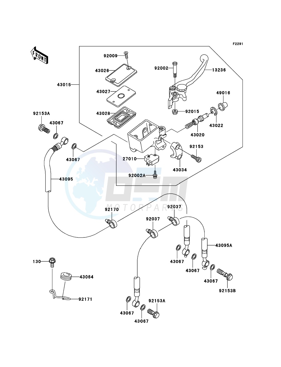 Front Master Cylinder blueprint