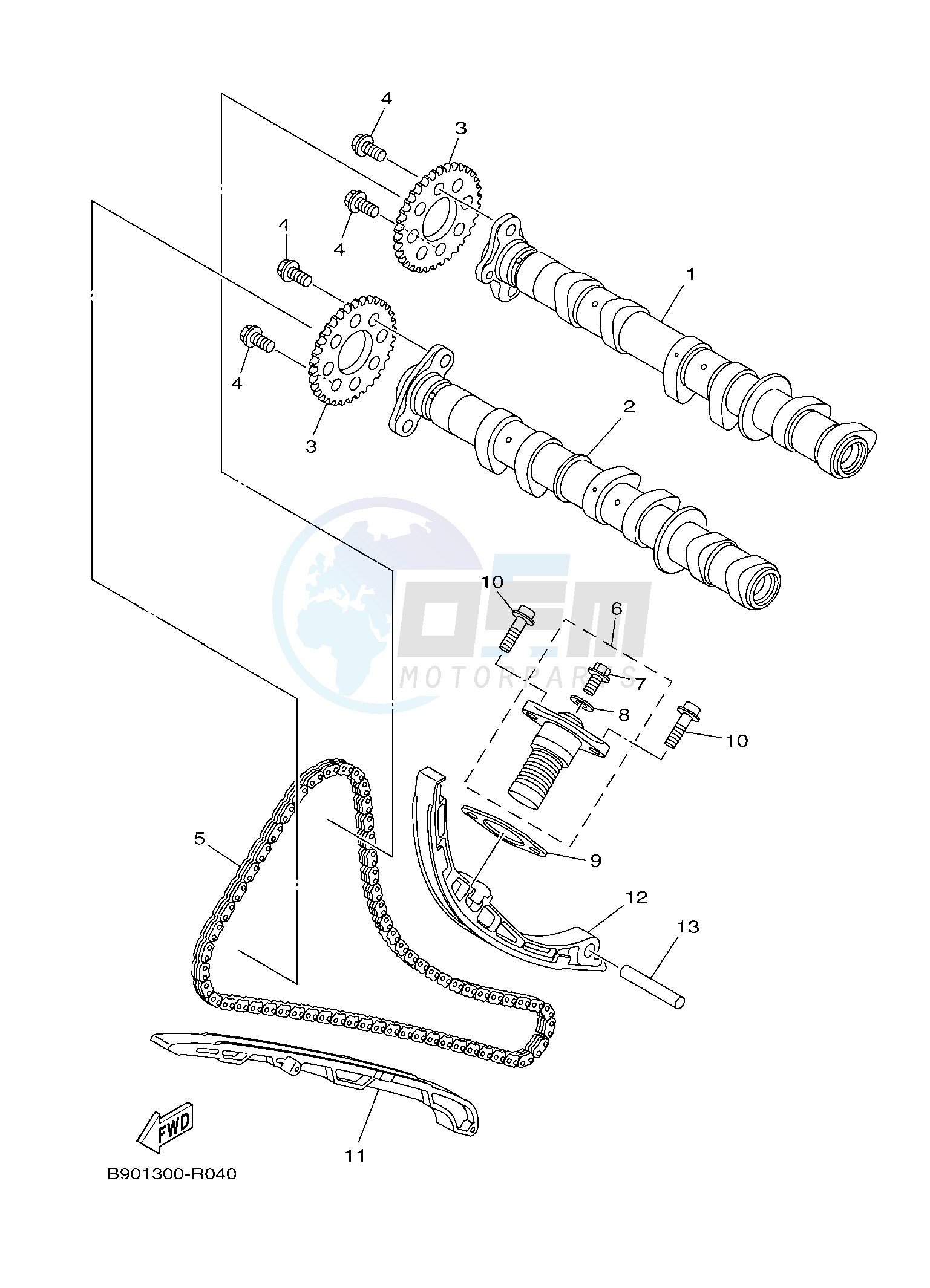 CAMSHAFT & CHAIN blueprint