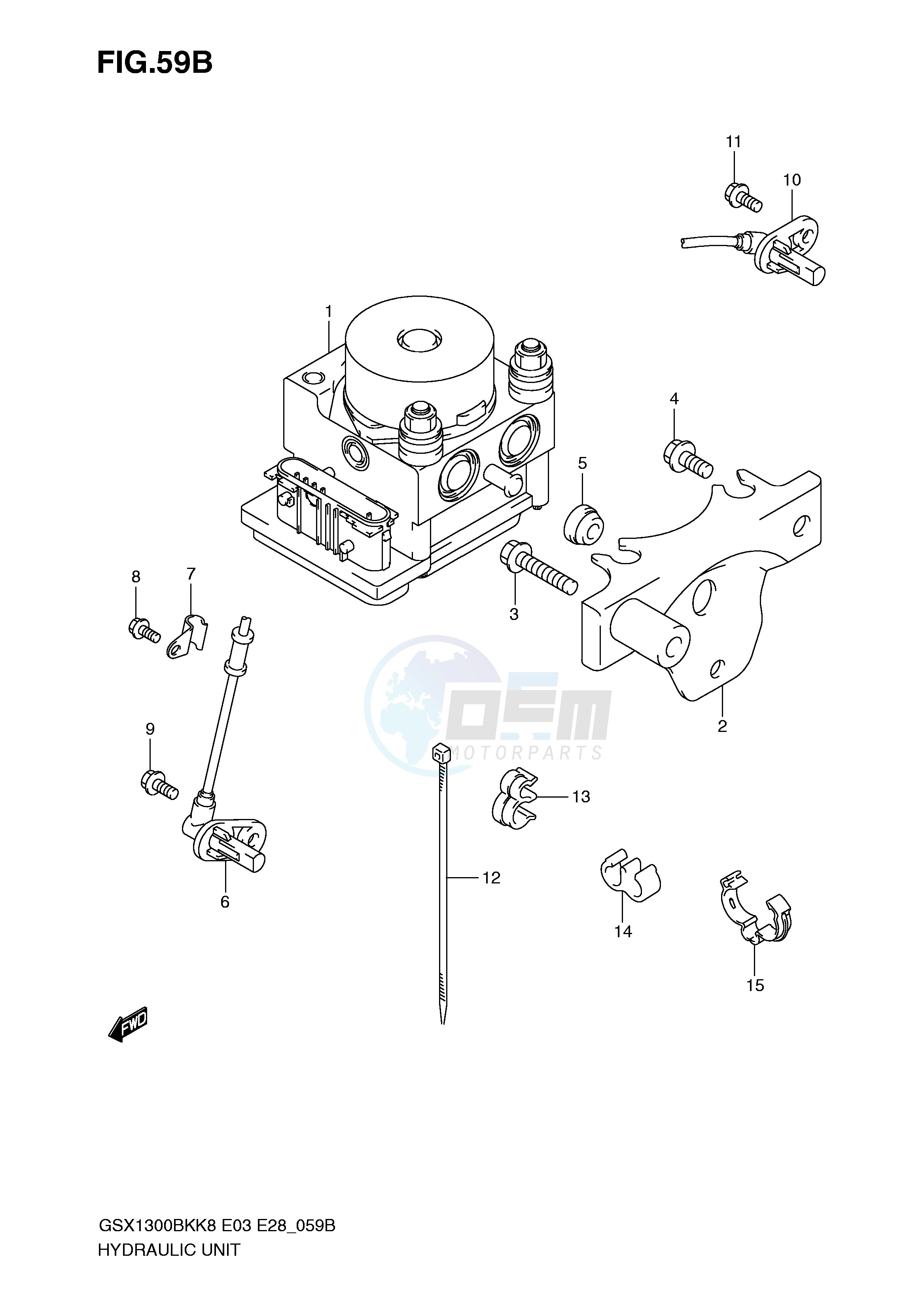 HYDRAULIC UNIT (GSX1300BKAK8 AK9) blueprint