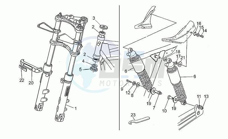 F.fork-r.shock absorber blueprint