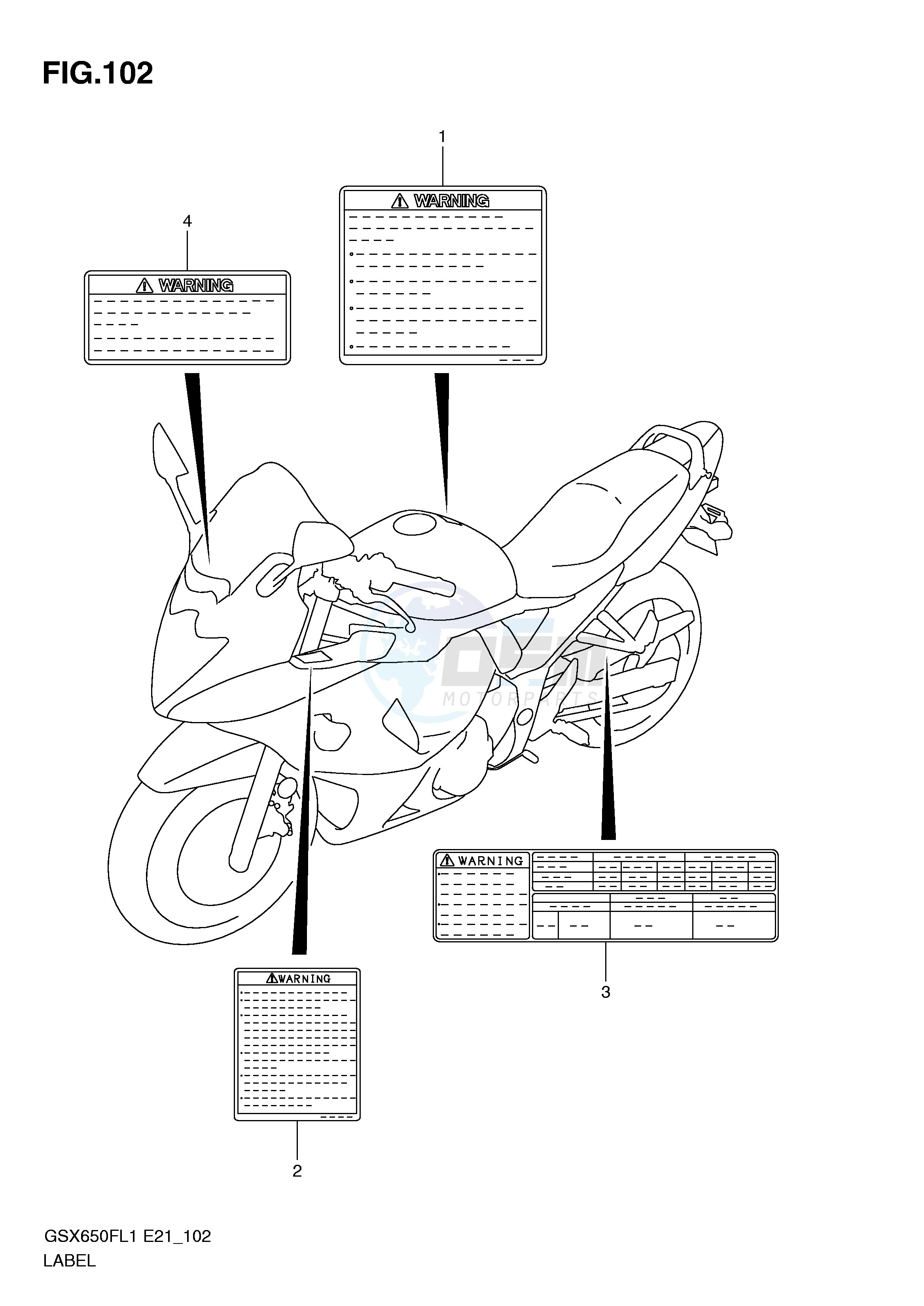 LABEL (GSX650FUAL1 E21) blueprint