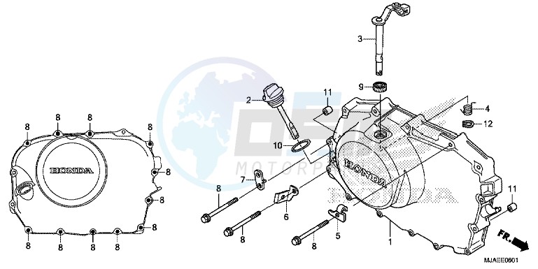 RIGHT CRANKCASE COVER (VT750S) image