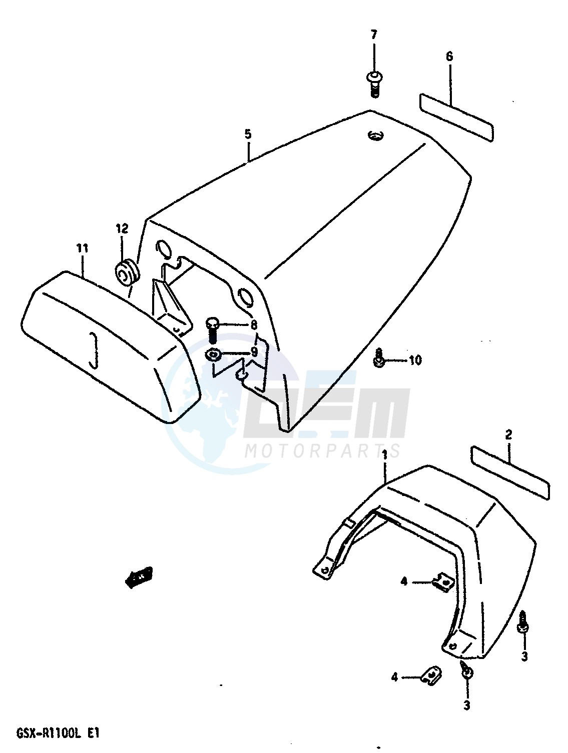 SEAT TAIL COVER (MODEL L) blueprint
