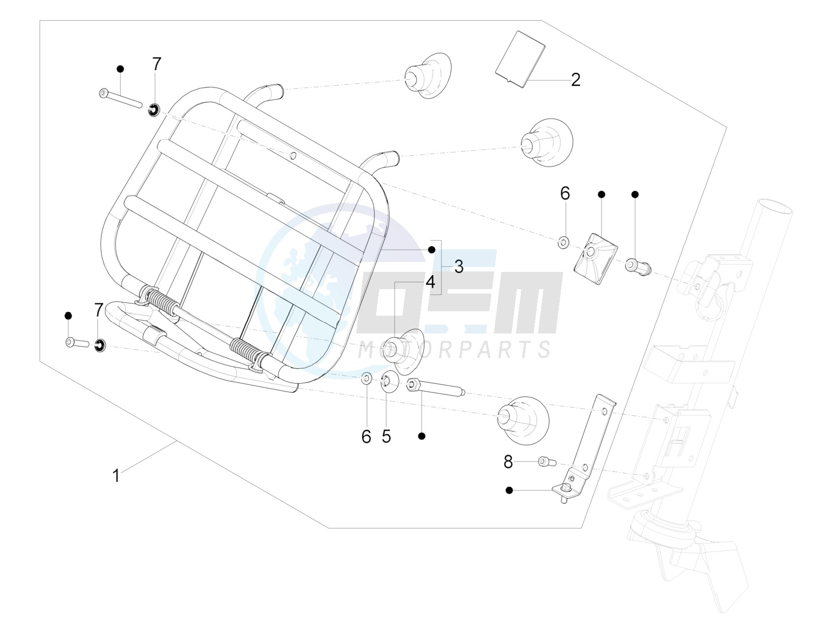 Front luggage rack blueprint
