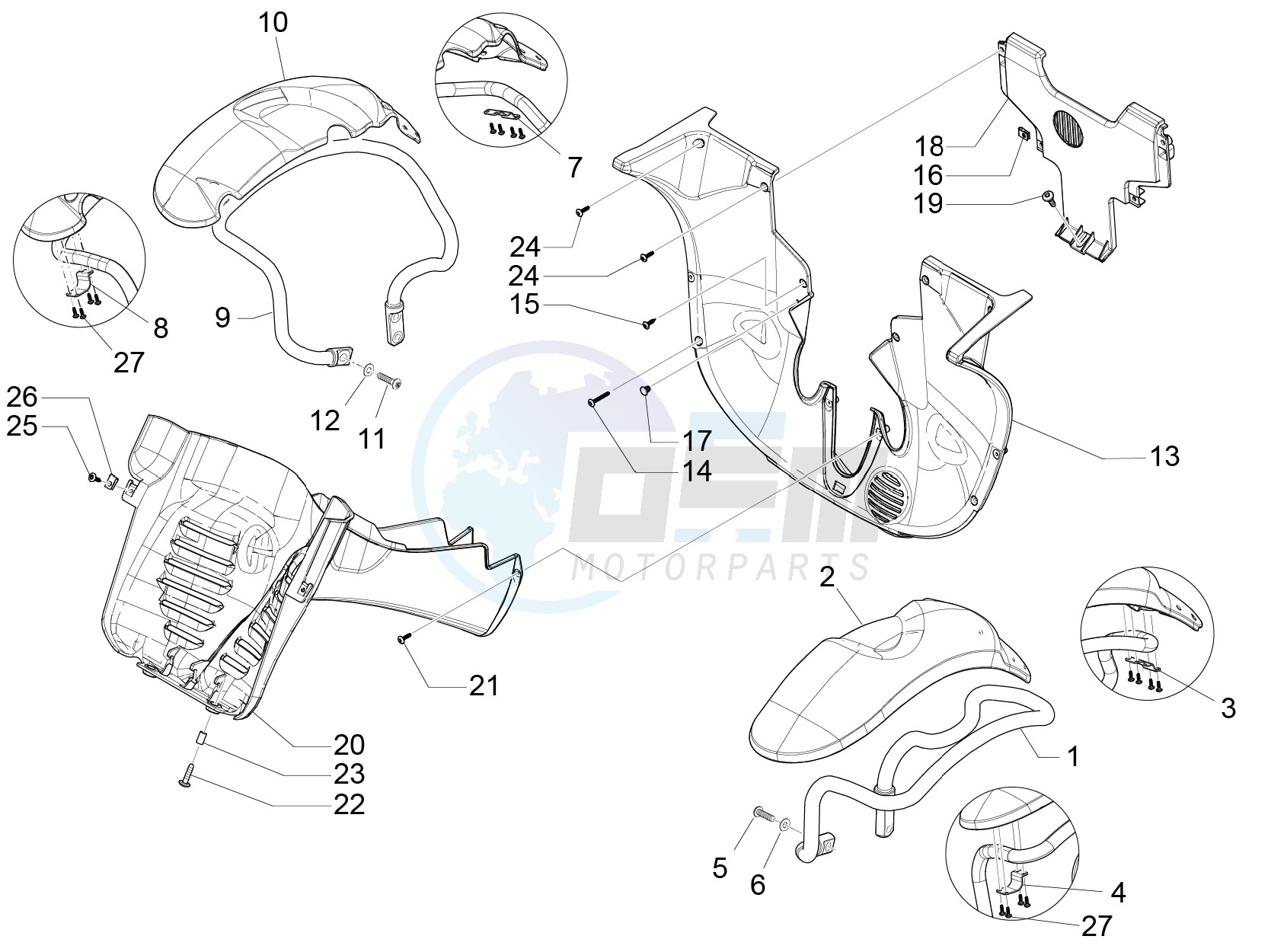 Wheel huosing - Mudguard blueprint