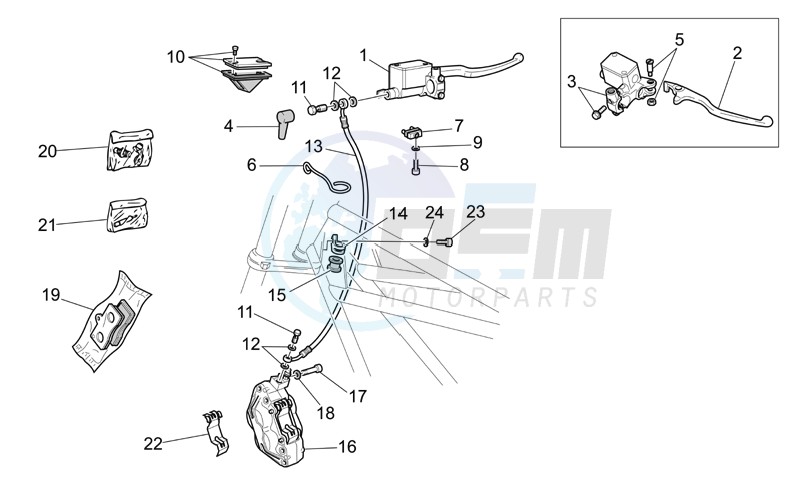 RH Front brake system blueprint