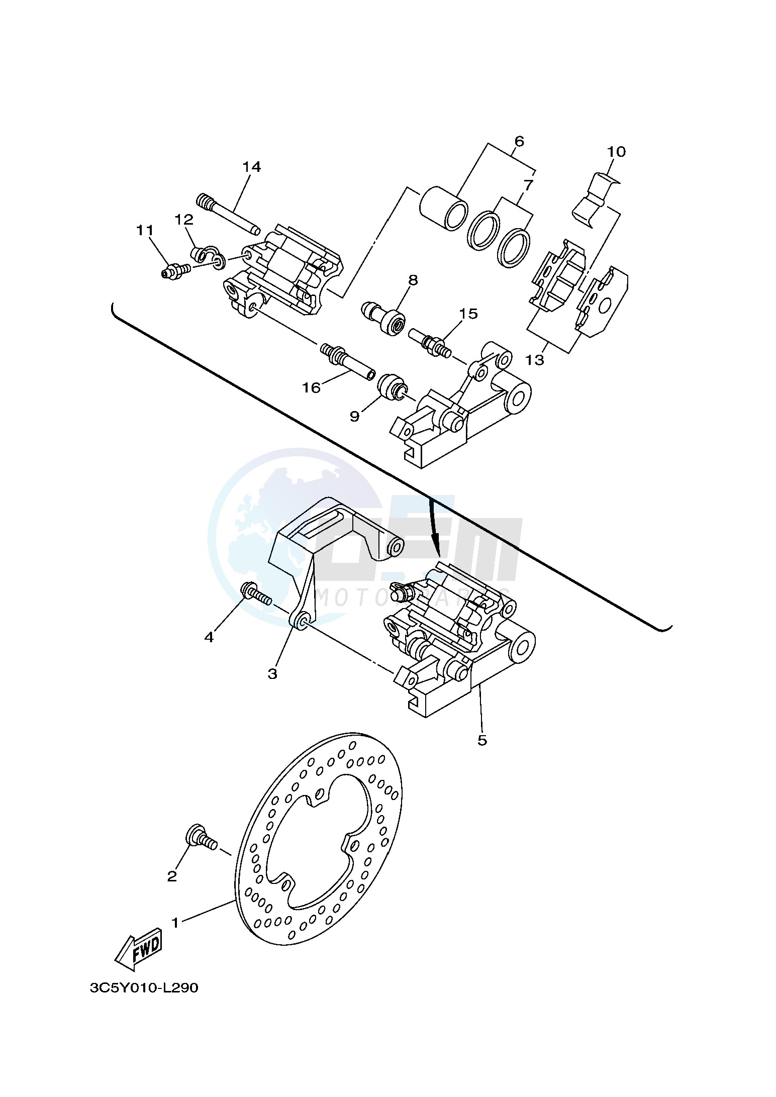 REAR BRAKE CALIPER image